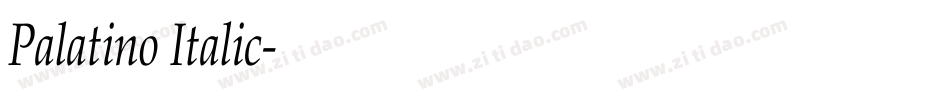 Palatino Italic字体转换